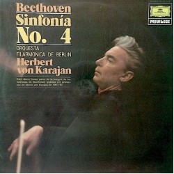 Ludwig van Beethoven, Herbert von Karajan, Orquesta Filarmónica De Berlín - Sinfonía No. 4  (LP)