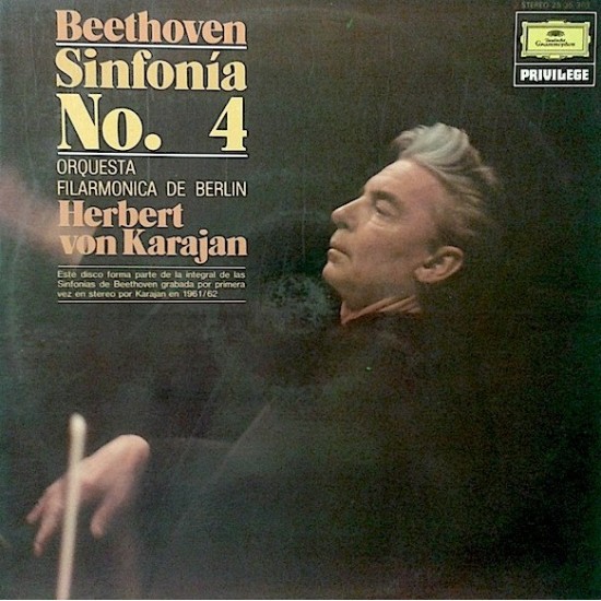 Ludwig van Beethoven, Herbert von Karajan, Orquesta Filarmónica De Berlín "Sinfonía No. 4" (LP)