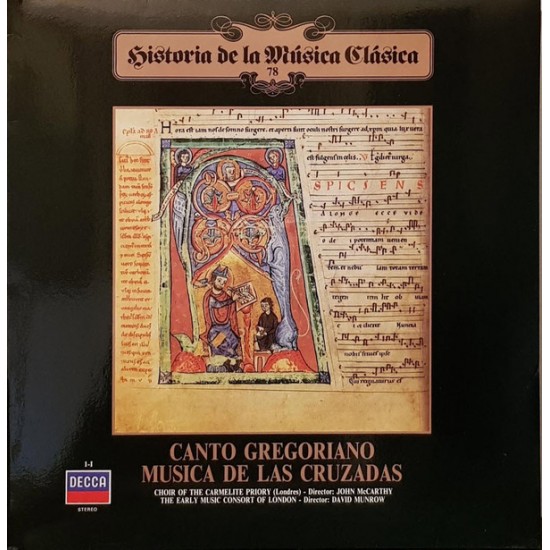 Choir Of The Carmelite Priory London / John McCarthy / The Early Music Consort Of London / David Munrow ‎"Canto Gregoriano / Música De Las Cruzadas" (LP)