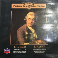 Johann Christian Bach / Joseph Haydn - Sinfonias Nº 1 y 3 - Sinfonias Nº 25 y 26 (LP) 