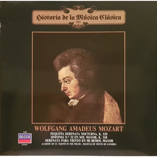 Wolfgang Amadeus Mozart ‎"Pequeña Serenata Nocturna K.525 / Sinfonía Nº 32 en Sol mayor K.318" (LP)