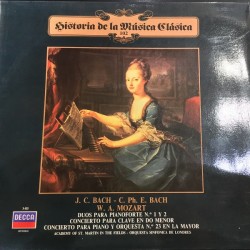 J. C. Bach / C. Ph. E. Bach / W. A. Mozart - Duos Para Pianoforte Nº 1 y 2 - Concierto Para Clave En Do Menor - Concierto Para Piano Y Orquesta Nº 23 En La Menor (LP) 