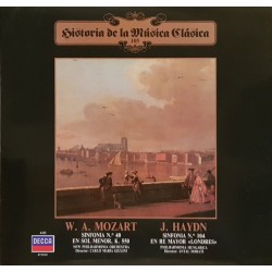Wolfgang Amadeus Mozart / Joseph Haydn - Sinfonía Nº 40 En Sol Menor K.550 / Sinfonía Nº 104 En Re Mayor Londres (LP) 