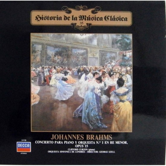 Clifford Curzon / George Szell, Brahms / Orquesta Sinfónica De Londres "Brahms: Concierto Para Piano Y Orquesta N.º 1 En Re Menor, Opus 15" (LP)