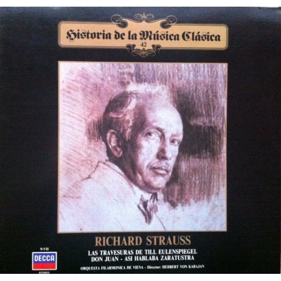 Richard Strauss / Orquesta Filarmónica De Viena Conducted By Herbert Von Karajan "Las Travesuras De Till Eulenspiegel - Don Juan - Así Hablaba Zaratustra" (LP)