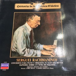 Sergei Vasilyevich Rachmaninoff - Concierto Para Piano Y Orquesta Nº4 En Sol Menor / Rapsodia Sobre Un Tema De Paganini (LP) 
