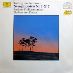 Ludwig van Beethoven / Berlin Philharmonic Orchestra / Herbert von Karajan ‎"Symphonien Nr.2 & 7" (LP)