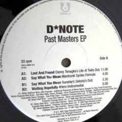 D*Note ‎"Past Masters EP" (12")