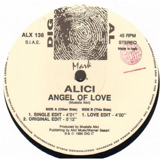 Alici ‎"Angel Of Love" (12")