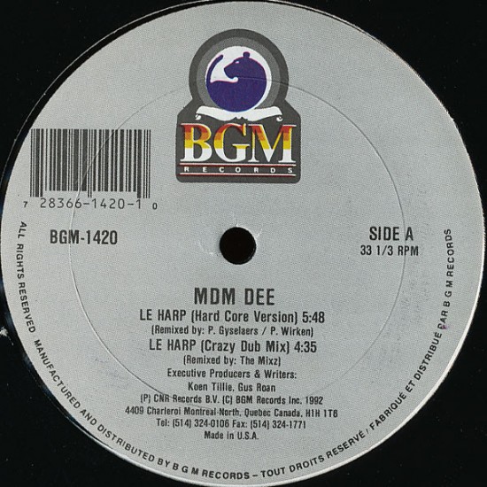 M.D.M. Dee "Le Harp" (12")