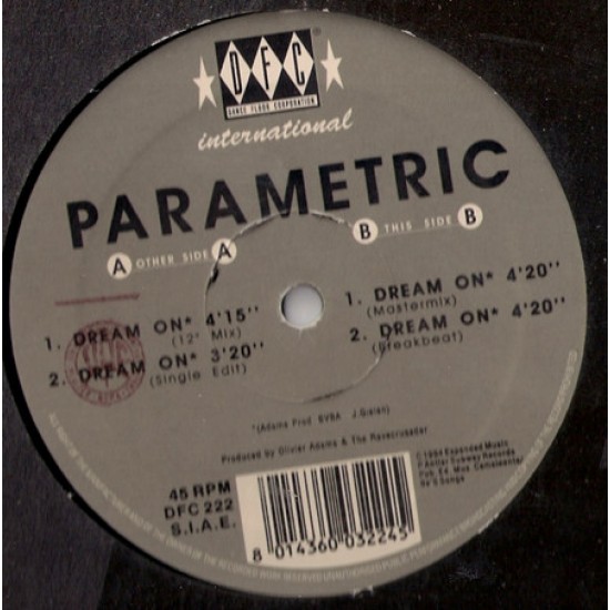 Parametric ‎"Dream On" (12")