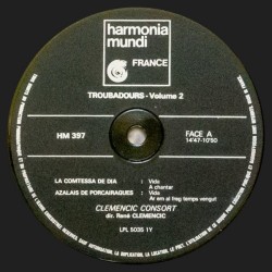 Clemencic Consort ‎"Troubadours Vol. 2" (LP)