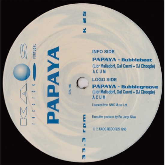 Papaya ‎"Bubblebeat/Bubblegroove" (12")