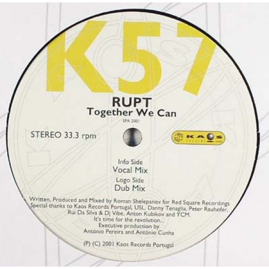 RUPT ‎"Together We Can" (12")