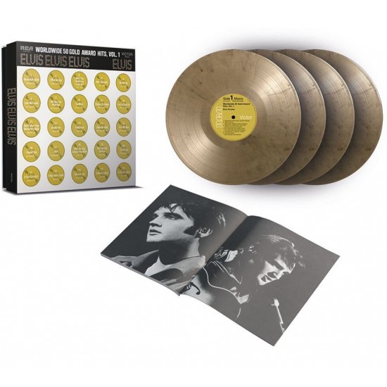 Elvis Presley "Worldwide 50 Golden Hits, Vol.1" (4xLP - 180g - ed. Especial - color Dorado y Negro - Box Set)