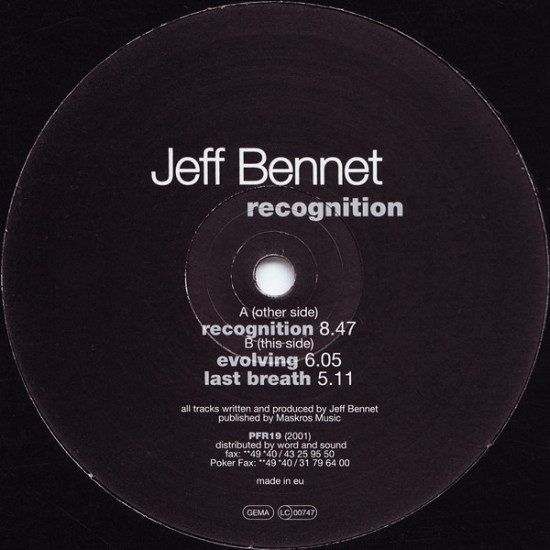 Jeff Bennett "Recognition" (12")