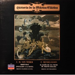 Carl Maria von Weber / Wiener Philharmoniker, /Felix Mendelssohn-Bartholdy / New Philharmonia Orchestra - Weber - Mendelssohn (LP) 
