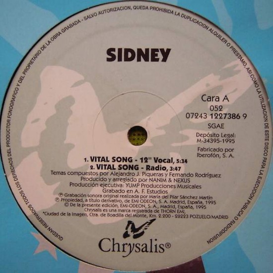 Sidney "Vital Song" (12")