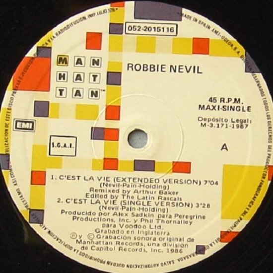 Robbie Nevil ‎"C'est La Vie" (12") 