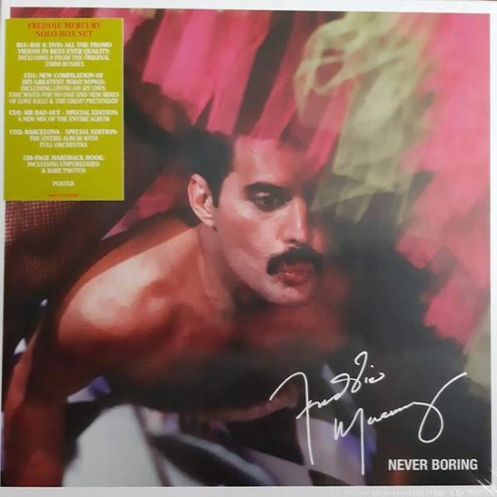 Freddie Mercury "Never Boring" (Box Set - 3xCD + Bluray + Dvd + 120 page Booklet)
