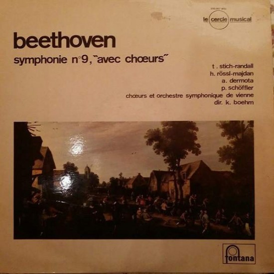 Beethoven "Chœurs Et Orchestre Symphonique De Vienne . K.Boehm, T. Stich-Randall, H.Rössi-Majdan, A.Dermota, P.Schöffler – Symphonie N° 9 "Avec Chœurs" (LP) 