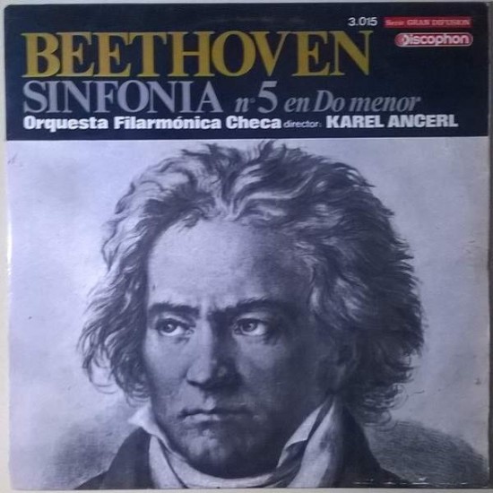 Beethoven, Orquesta Filarmónica Checa Director: Karel Ancerl "Sinfonia Nº 5 En Do Menor" (LP)