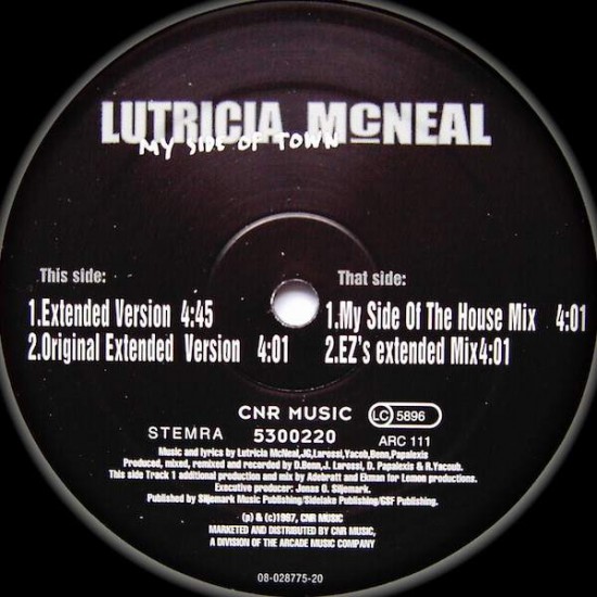 Lutricia McNeal ‎"My Side Of Town" (12")