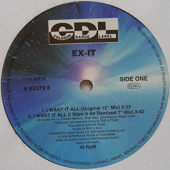 Ex-It ‎"I Want It All" (12")