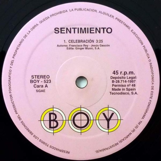 Sentimiento  "Celebración" (12")