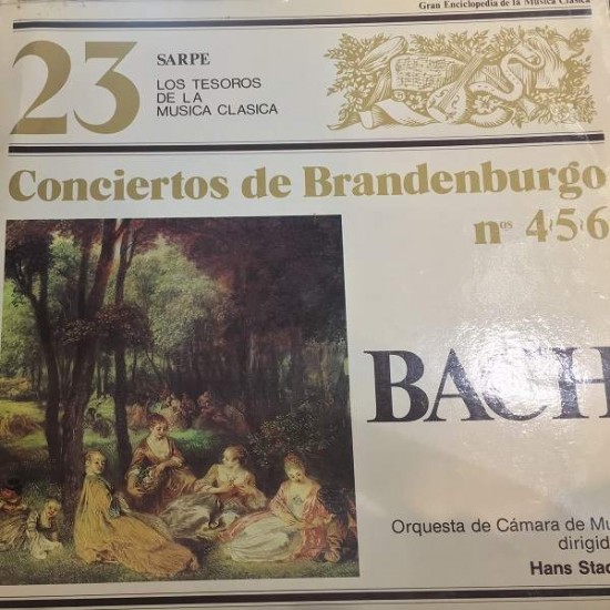 Bach, Orquesta De Cámara De Munich Dirigada Por Hans Stadlmair ‎"Conciertos De Brandenburgo Nº 4-5-6" (LP) 