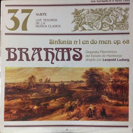 Brahms - Orquesta Filarmónica Del Estado De Hamburgo Dirigida Por Leopold Ludwig ‎"Sinfonía No. 1 En Do Men. Op. 68" (LP) 
