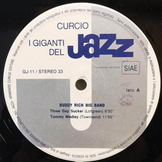 Buddy Rich Big Band ‎"I Giganti Del Jazz Vol. 11" (LP) 