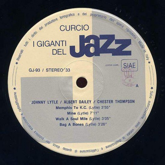 Benny Waters & The Traditional Jazz Studio "I Giganti Del Jazz Vol. 9" (LP) 