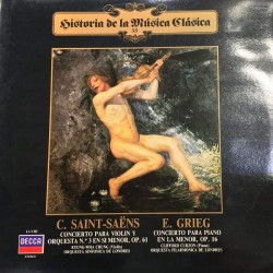 Camille Saint-Saëns / Edvard Grieg - Concierto Para Violin Y Orquesta Nº3 En Si Menor, Op. 61 / Concierto Para Piano Y Orquesta En La Menor, Opus 16 (LP) 