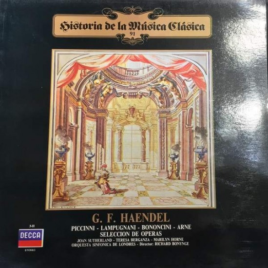 Georg Friedrich Händel "Piccini - Lampugnani - Bonocini - Arne - Seleccion De Operas" (LP)