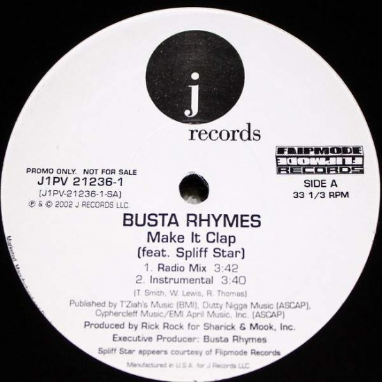 Busta Rhymes ‎"Make It Clap" (12")