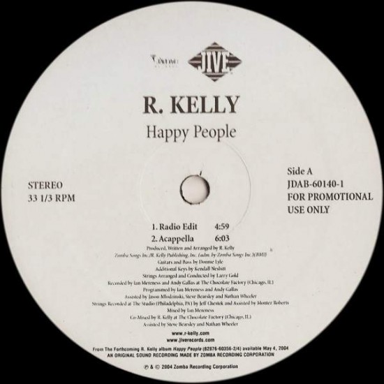 R. Kelly ‎"Happy People" (12")