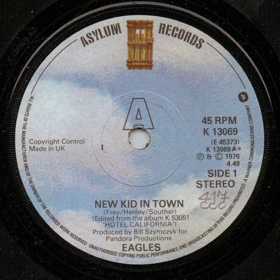 Eagles ‎"New Kid In Town" (7")