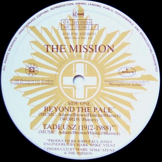 The Mission ‎"Beyond The Pale" (12")