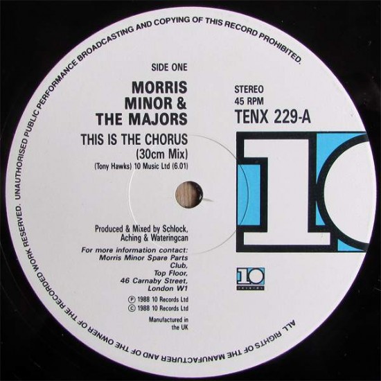 Morris Minor And The Majors ‎"This Is The Chorus (30 cm Mix)" (12")