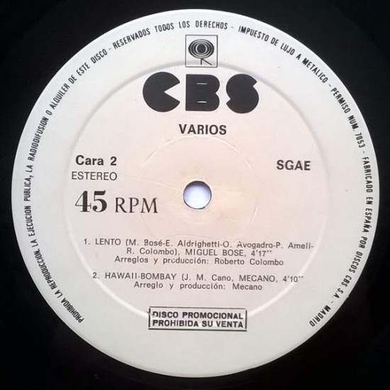 CBS "Varios 4" (12")