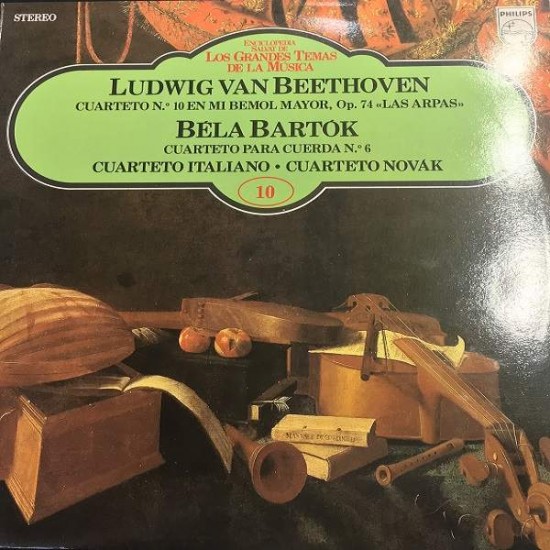 Ludwig van Beethoven / Béla Bartók, Cuarteto Italiano, Cuarteto Novak "Cuarteto Nº10 En MI Bemol Mayor - Op. 74 "Las Arpas" / Cuarteto Para Cuerda Nº 6" (LP)