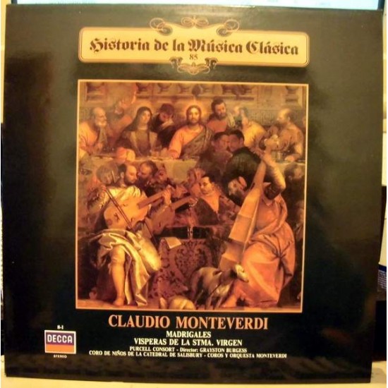 Claudio Monteverdi / Purcell Consort / Grayston Burgess / Coro De Niños De La Catedral De Salisbury / Coros Y Orquesta Monteverdi ‎"Madrigales (Selección) / Visperas De La Stma. Virgen" (LP)