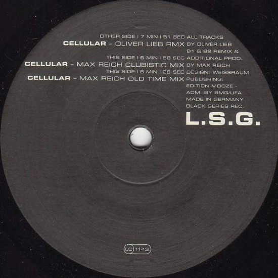 L.S.G. ‎"Cellular - The Mixes" (12")