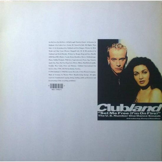 Clubland Introducing Zemya Hamilton ‎ "Set Me Free (I'm On Fire)"(12")