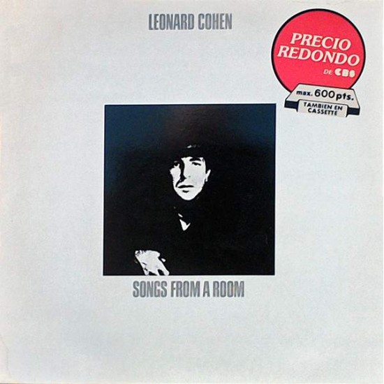 Leonard Cohen ‎"Songs From A Room = Canciones Desde Una Habitación" (LP)