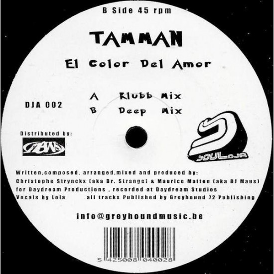 Tamman ‎"El Color Del Amor" (12")