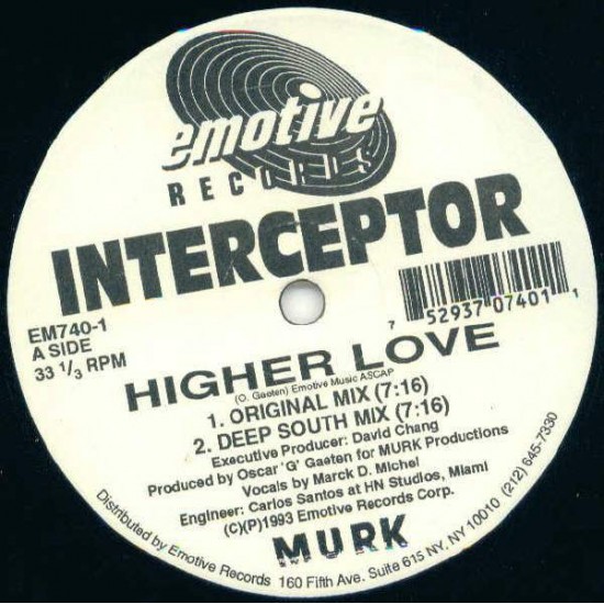Interceptor ‎  "Higher Love "(12")