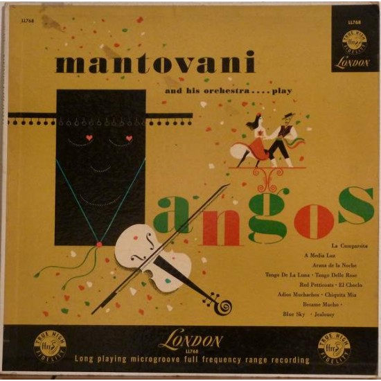Mantovani And His Orchestra ‎" Play Tangos" (LP)