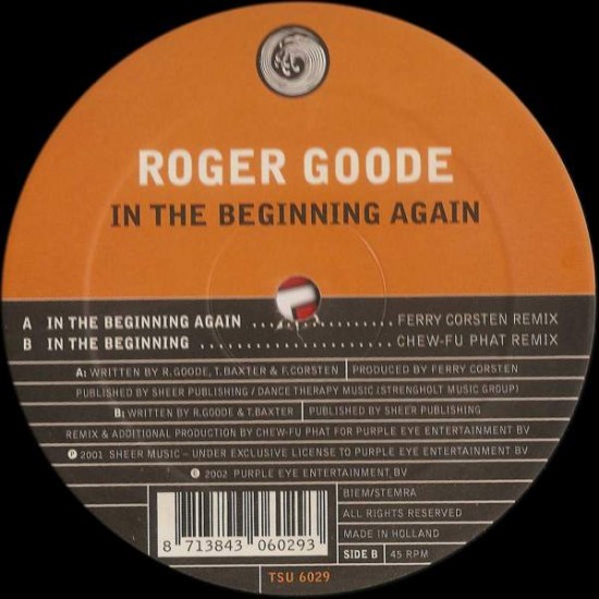 Roger Goode ‎"In The Beginning Again" (12")